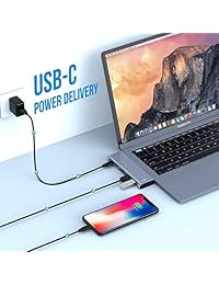 USB C Hub for MacBook Pro,7-in-2 USB C to HDMI 4K Adapter with 1 Thunderbolt3,1 USB-C PD Port, 2 USB3.0 and TF SD Card Reader for MacBook Pro 2019 2018 2017,MacBook Air 2018