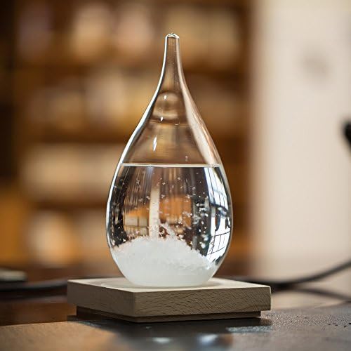 Large Storm Glass Weather Predictor : Creative Stylish Desktop Droplet Crafts Forecast Bottle Barometer, Desk &amp; Table Decor Centerpiece