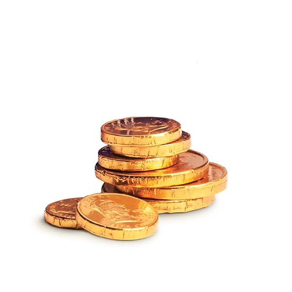 THE DREIDEL COMPANY SEASONS GREETINGS MILK CHOCOLATE GOLD COINS, STOCKING STUFFERS, NUT-FREE, BELGIAN MILK CHOCOLATE COINS, KOSHER CERTIFIED GELT (2 POUNDS)