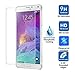 (2 Pack)Galaxy Note 4 Glass Screen Protector , [9H Hardness] [High Definition] [Bubble Free] Tempered Glass Screen Protector for Galaxy Note4