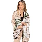Trillion London® Spring Collection Silk Scarf - Silk Neck Scarf For Women - Ladies Lightweight Scarves Shawl Wraps 70" x 35"