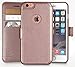 LUPA iPhone 6S Wallet Case, iPhone 6 Wallet Case, Durable and Slim, Lightweight with Classic Design & Ultra-Strong Magnetic Closure, Faux Leather, Rose Gold, Apple 6/6s (4.7 in)