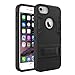 Comsoon iPhone 7 Case, Heavy Duty Shockproof Armor Drop Protection Case Cover with Card Slot, Built-in Kickstand + Swivel Belt Clip Holster for Apple iPhone 7 (Black)