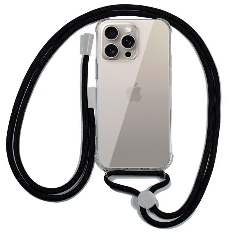 Cool Case for iPhone 15 Pro MAX Lanyard Black