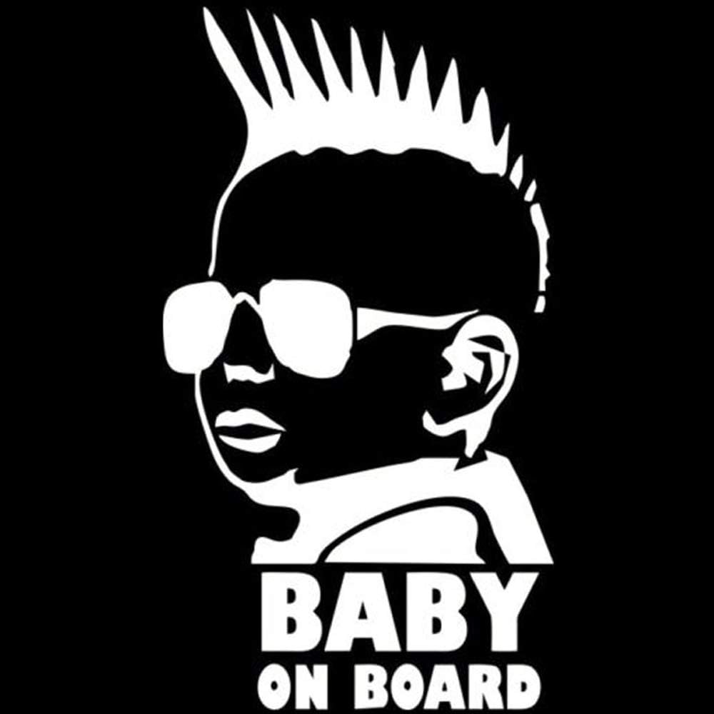 Yu Car Sticker YU Car Sticker Personalized Body Sticker BABY ON BOARD Sunglasses Baby ...
