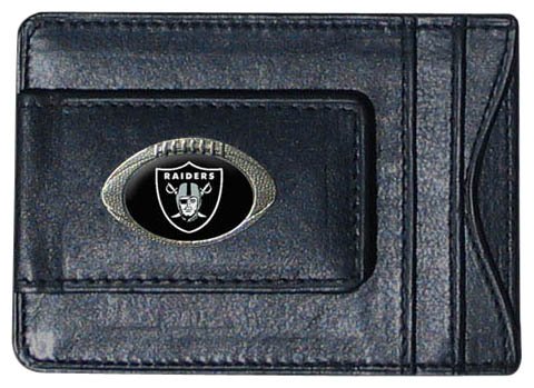 NFL Oakland Raiders Leather Money Clip Cardholder