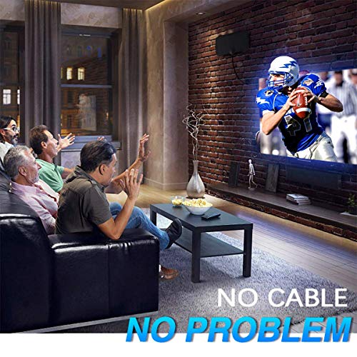 Newest Digital HD TV Antenna, 60-120 Miles Range, 14.56ft Coax Cable Indoor TV Antenna Support 4K 1080p & All Older TV's Powerful HDTV Amplifier Signal Booster - Thumbnail 2