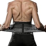 Veadoorn Waist Brace, Waist Back Support Unisex Men Abdominal Trainer Back Support Elastic Compression Waist Belt for Sports,Fitness,Workout(L)