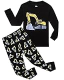 IF Pajamas Bulldozer Little Boys Long Sleeve Pajamas Sets 100% Cotton Clothes Toddler Kids Pjs Size 2 T
