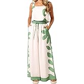 Recious Womens Sexy 2 Pieces Printed Tank Tops Bodycon Wide Leg Pants Party Clubwear Tracksuit Outfits Set