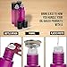 4 Pack - Essential Oil Roller Bottles [Metal Chrome Roller Ball] FREE Plastic Pippette, Funnel and Bottle Opener Refillable Glass Color Roll On for Fragrance Essential Oil - 10 ml 1/3 oz (Purple)