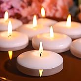 48 Pack White Floating Candles 3 inch Unscented Floating Candles for Centerpieces 8 Hours Long Burn Time-3” Floating Candle Bulk for Wedding Cylinder Vases