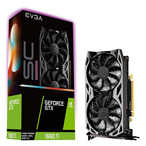 EVGA-GeForce-GTX-1660-Ti-SC-Ultra-Gaming-Tarjeta-Grfica-6-GB-GDDR6-Dual-Fan-Metal-Backplate-06G-P4-1667-KR