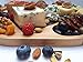 Landeluxe Bamboo Cheese Board and Cutlery Knife Set,Slate Cheese Board with Markers,Charcuterie Board,Appetizer Serving Tray, Cheese Plate