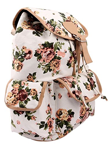 crafts my dream women's backpack handbags beige rose print cmd176