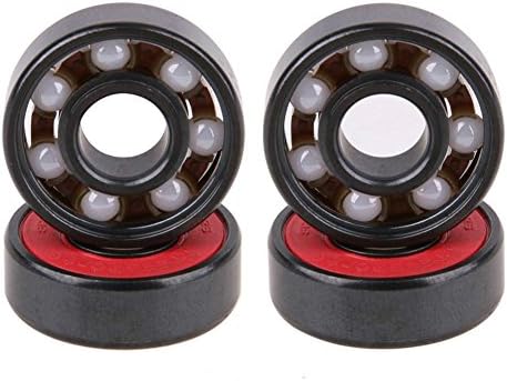 Preself 1pc/5Pcs/10Pcs 608RS Roller Skates Ceramic Ball Inline Skate Bearings (10 Pcs)