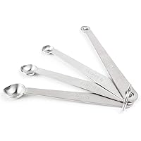 Fox Run Brands 4-Piece Pinch Spoons Measuring, 0.25 x 0.5 x 4.75 inches, Metallic