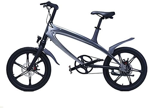 GTYW Electric Bicycle Mountain Bicycle City Fashion Simple Moped Removable Lithium Smart -Built-in Bluetooth Stereo Mountain Bike,Gray-36V5.8AH