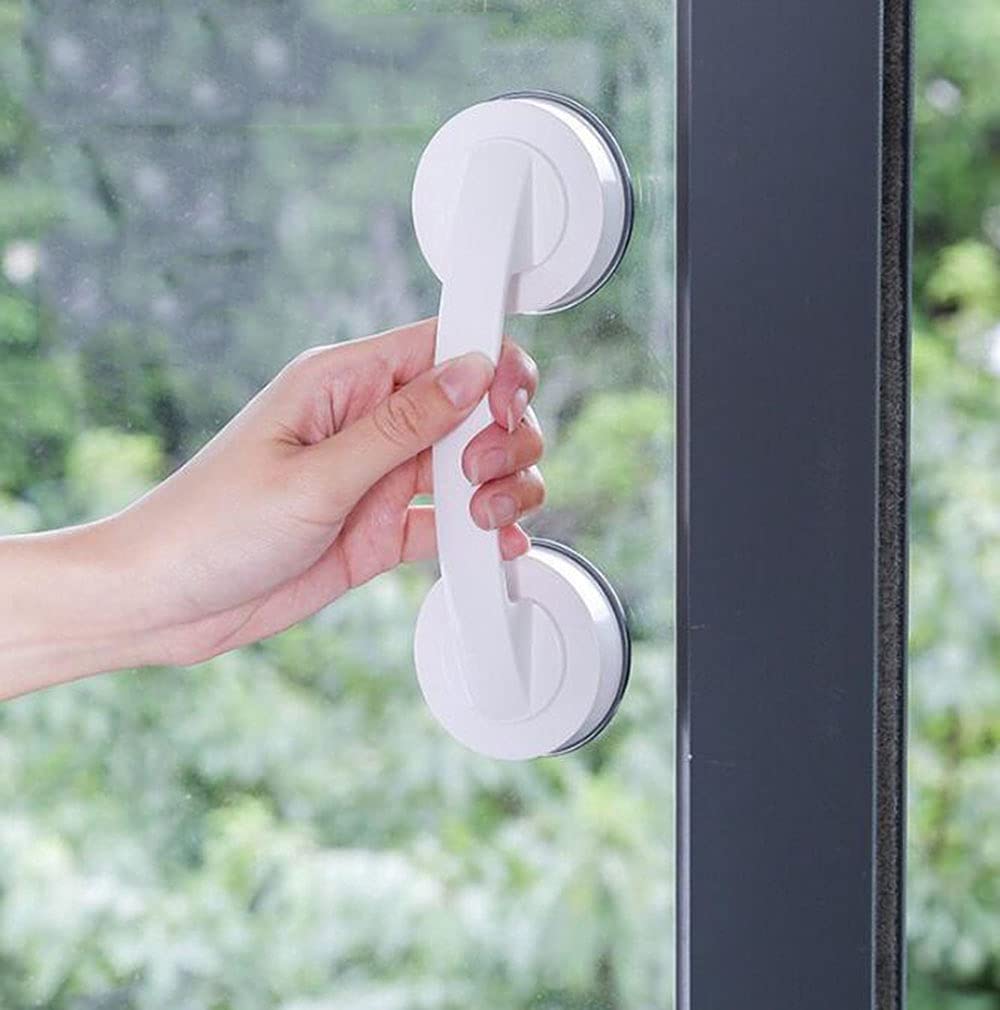 KAFENDA Large Glass Door and Window Handles, Bathroom Sliding Doors, cabinets, wardrobes, Suction Cups, Non-Marking Handles, Non-Porous Absorption Handles, Shower Grab Bars (White)