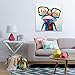 SEVEN WALL ARTS Colorful Animal Wall Art Cute Happy Frog with Glasses Painting Hip Hop Funny Canvas Picture for Kids Boy Girl Room Bathroom Nursery Office Décor 32 x 32 Inch