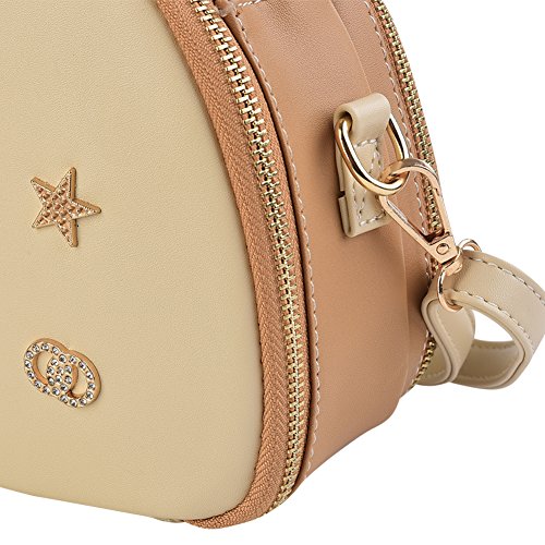 Katia Mini 9 Zipper Universal Camera Case Compatible Fujifilm Instax Mini 8 Film Camera, HP Sprocket Portable Photo Printer/Polaroid Snap Camera Shoulder Strap - Beige