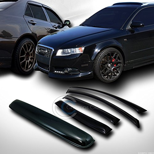 Buy SMOKE SUN SHADE VENT WINDOW VISORS+SUNROOF MOON ROOF GUARD 5PC FOR