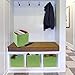 Sorbus Foldable Storage Cube Basket Bin (4 Pack, Green)