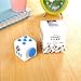 CHIRISEN Fidget Cube Relieves Stress And Anxiety for Children and Adults Anxiety Attention Toy (White Blue)