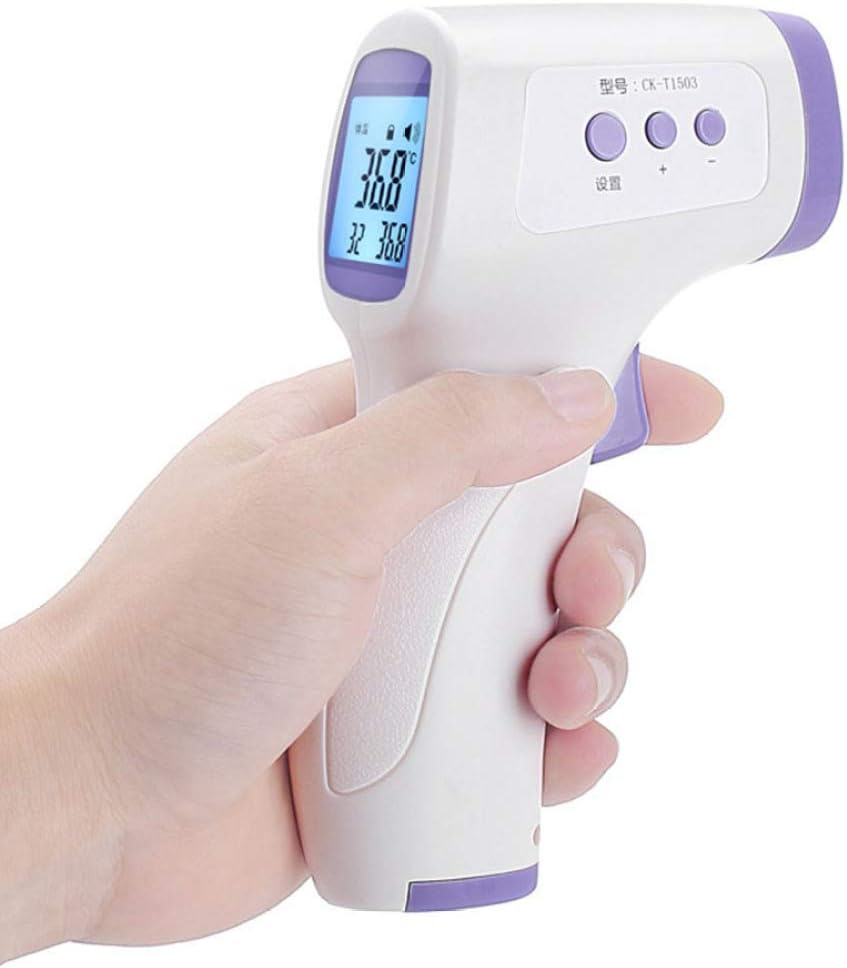 JLDN Forehead Thermometer, Thermometer for Fever Non-Contact for Baby and Adults with Fever Indicator with LCD Display,A