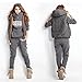 YR-LIN Women Sport Suit 3PCS Active Sets Hoodies Thicken Tracksuit Jackets Pants