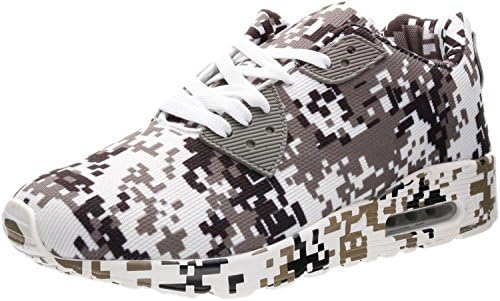 PORTANT Men's Air Discount Athletic Trainers Shoe Camo Fashion Classic Breathable Sneaker Male Daily Walking Workout Running Shoes For Gym Workout Camouflage Max White, Black, Brown 12 D(M) US