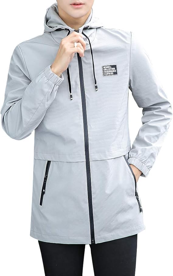 Amazon Foxseon メンズジャケット アウトドアジャケット ファスナージャケット シンブルデザイン フード付き メンズファッション おしゃれ コート ジャケット 通販