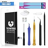 YONTEX Battery Model iP6 - Brand New 0 Cycle - with Replacement Repair Tool Kits , Adhesive Strip , Instruction and Screen Protector [24-Month Warranty]
