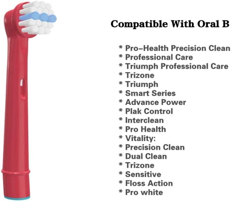 WuYan Toothbrush Heads Compatible with Oral b Kids Electric Toothbrush, 8 Pack Replacement for Braun Candy Red Brush Heads for Kids - Image 3