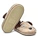Estamico Toddler Boys' Brown Rubber Sole Anti-skid Winter Doggy Slippers