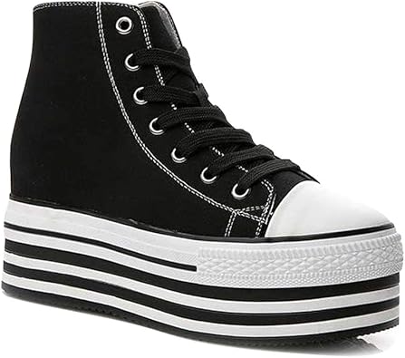 ladies wedge heel trainers