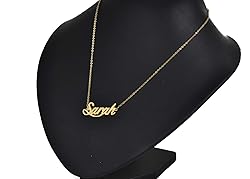 Aoloshow 18k Gold Plated Sarah Name Necklace