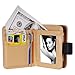 Women's Short Leather Card Holder Purse Zipper Buckle Elegant Clutch Wallet