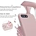 Compatible with iPhone 8 Plus Case/iPhone 7 Plus Case, JASBON Liquid Silicone Case with Free Screen Protector Gel Rubber Shockproof Cover Full Protective Case for iPhone 8 Plus/iPhone 7 Plus-Pink Sand