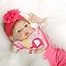 SanyDoll Reborn Baby Doll Vinyl Newborn Baby 22inch 55cm Lovely Lifelike Cute Baby Boy Toy Peach red Set Doll