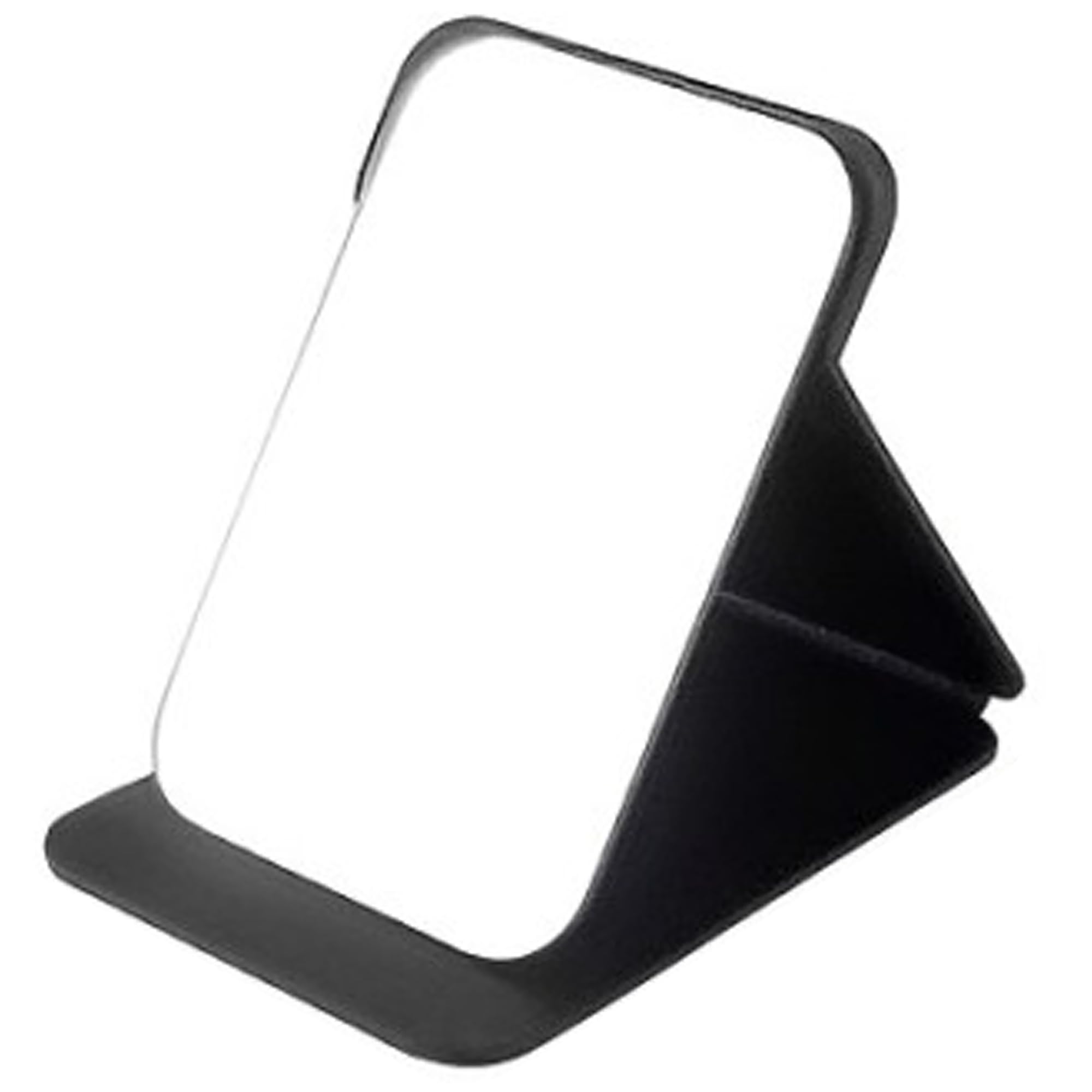 Shunshi Portable Folding Mirror,25.2 * 17.8cm Pocket Mirror Travel Makeup with Adjustable Stand, Folding Tabletop with PU Leather, Desktop Vanity for Office Desk,Table