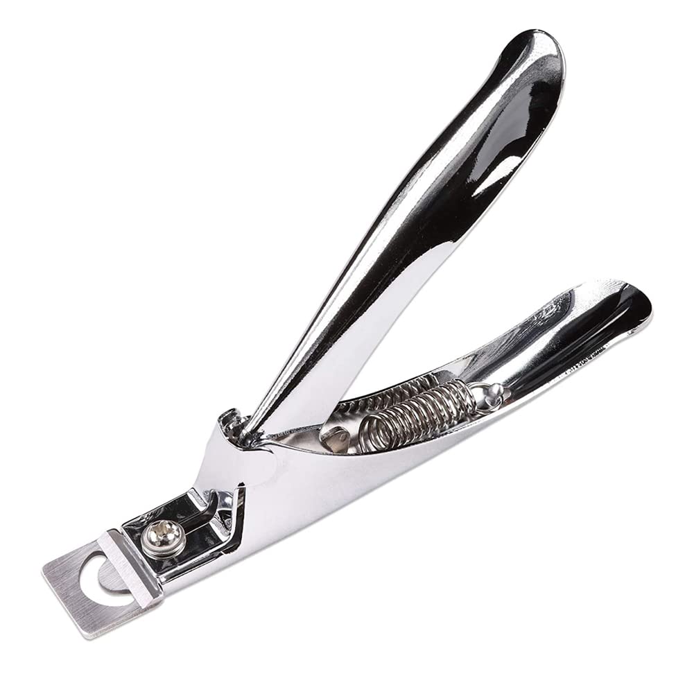 Professional Stainless Steel Acrylic Nail Tips Clipper Cutter - False Nails/Fake Nails/Artificial Nails Trimmers for Nail Manicure Pedicure, Clip Tool for Home Nail Art DIY (Silver)