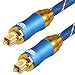 Optical Audio Cable Digital Toslink Cable - [Nylon Braided Jacket,Durable and Flexible] EMK Fiber Optic Cord for Home Theater, Sound bar, TV, PS4, Xbox & More (6Ft/1.8M) primary