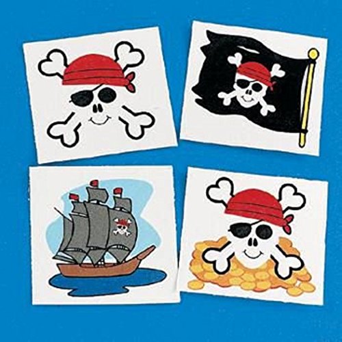 Pirate Tattoos 72 Per Package, Assorted Styles