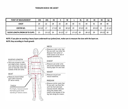 Milwaukee Leather Kids Basic Motorcycle Jacket (Black, 5X-Large)