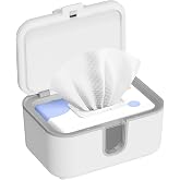 KOSTTE Baby Wipes Warmer, Diaper Wipe Warmer with Night Light, White | On/Off Switch, 100pcs Larger Capacity, Quick and Even Heating Diaper Wipe Warmer for Baby/Adult size wipes