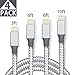 RDHD Lightning Cable iPhone Charging Cable for iPhone X iPhone7/8,iPhone7/8Plus,6/6s/6Plus/6sPlus,5/5s/5c/SE,iPad,iPad Pro/air/Mini and More Model 4 Pack [1M,2M,2M,3M]