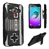 Galaxy J3 Case, DuroCase ® Hybrid Dual Layer Combat Armor Style Kickstand Case for Samsung Galaxy J3 SM-J320 (Released in 2016) - (Game Controller)