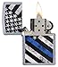 Zippo Heroes Lighters - Blue Line Street Chrome