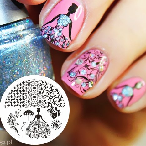 Born Pretty Nail Art Stamp Template Image Plate Rose Queen Theme BP25